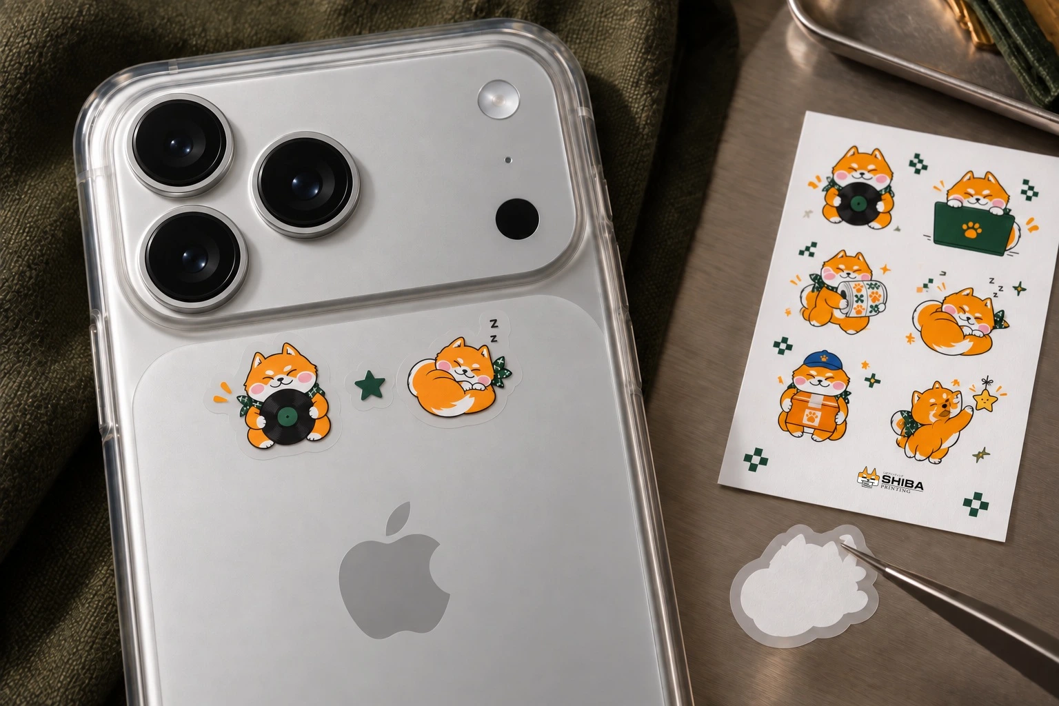 รายละเอียดนุ่มบนเคสใส